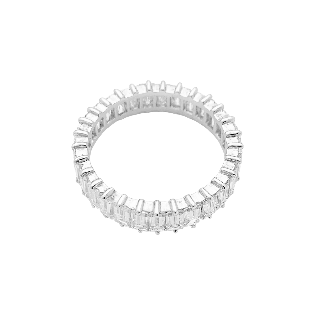 Bague Alliance en or blanc et diamants - Castafiore