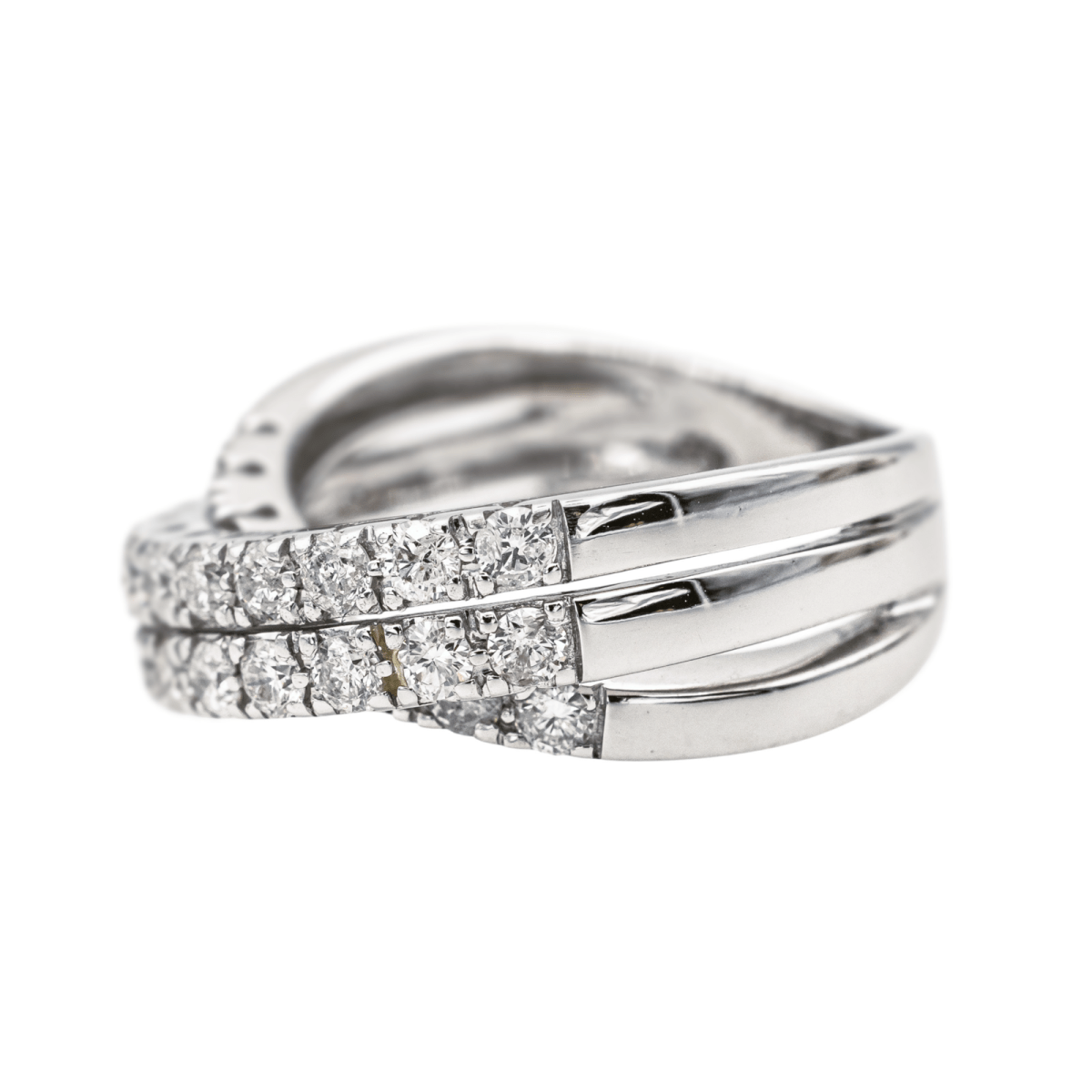 Bague Alliance en or blanc et diamants - Castafiore