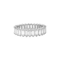 Bague Alliance en or blanc et diamants - Castafiore