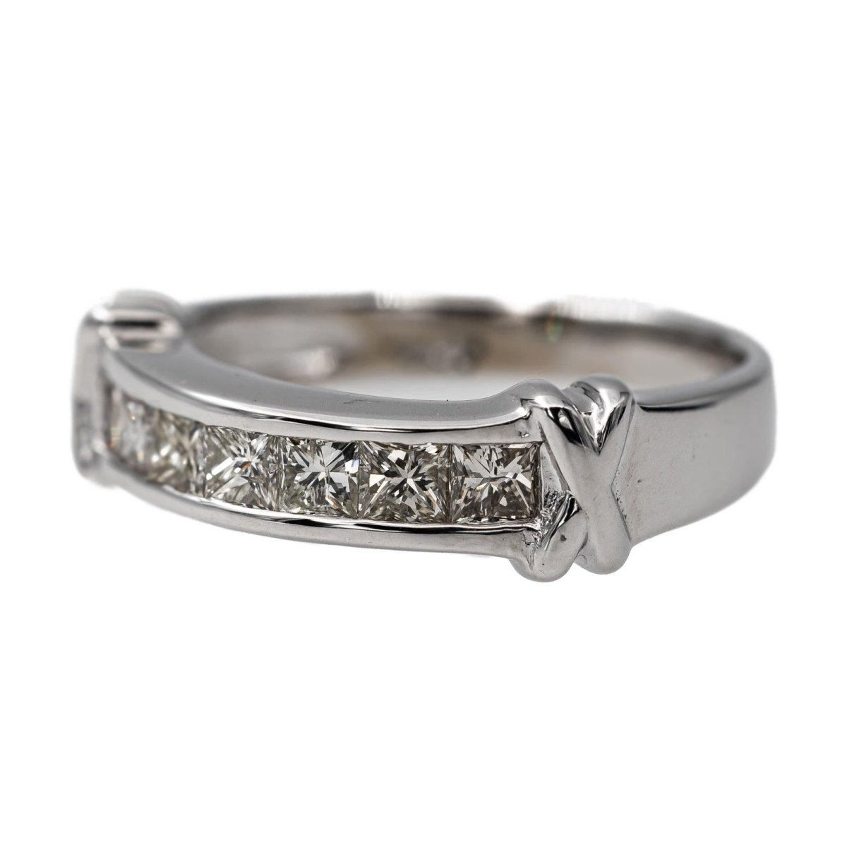 Bague Alliance en or blanc et diamants - Castafiore