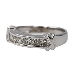 Bague Alliance en or blanc et diamants - Castafiore