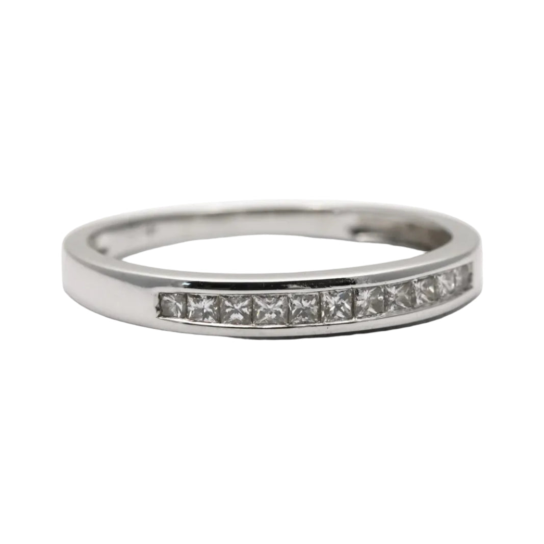Bague Alliance en or blanc et diamants - Castafiore
