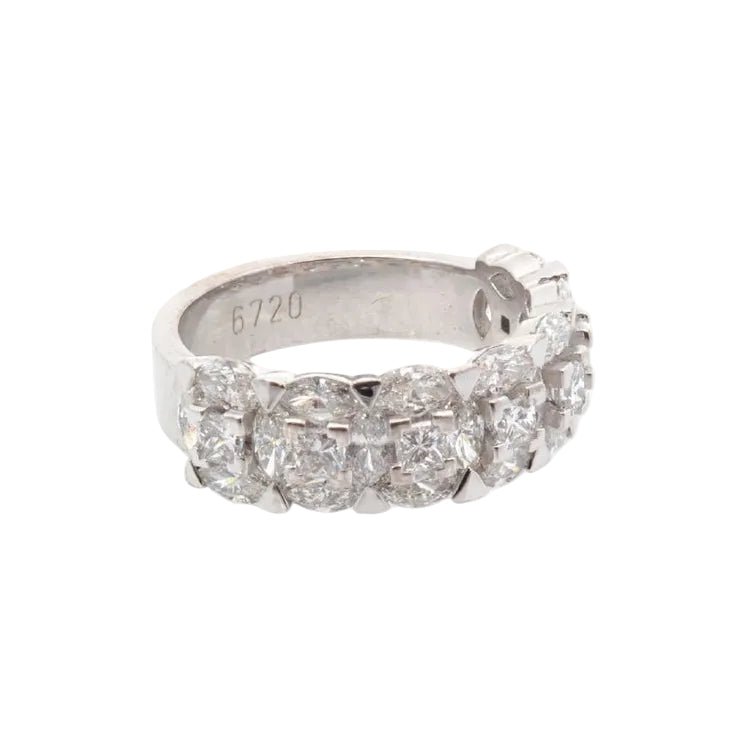 Bague Alliance en or blanc et diamants