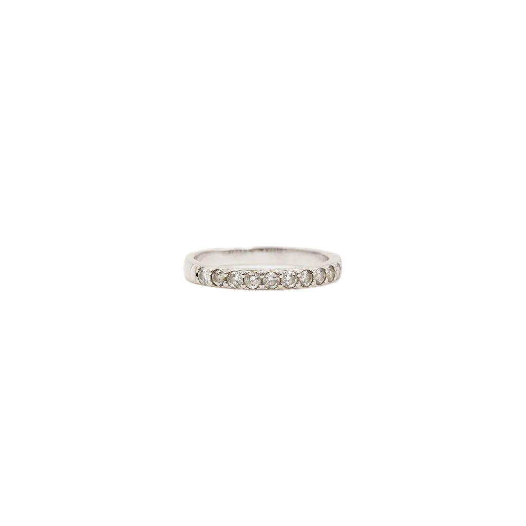 Bague Alliance en or blanc et diamants - Castafiore