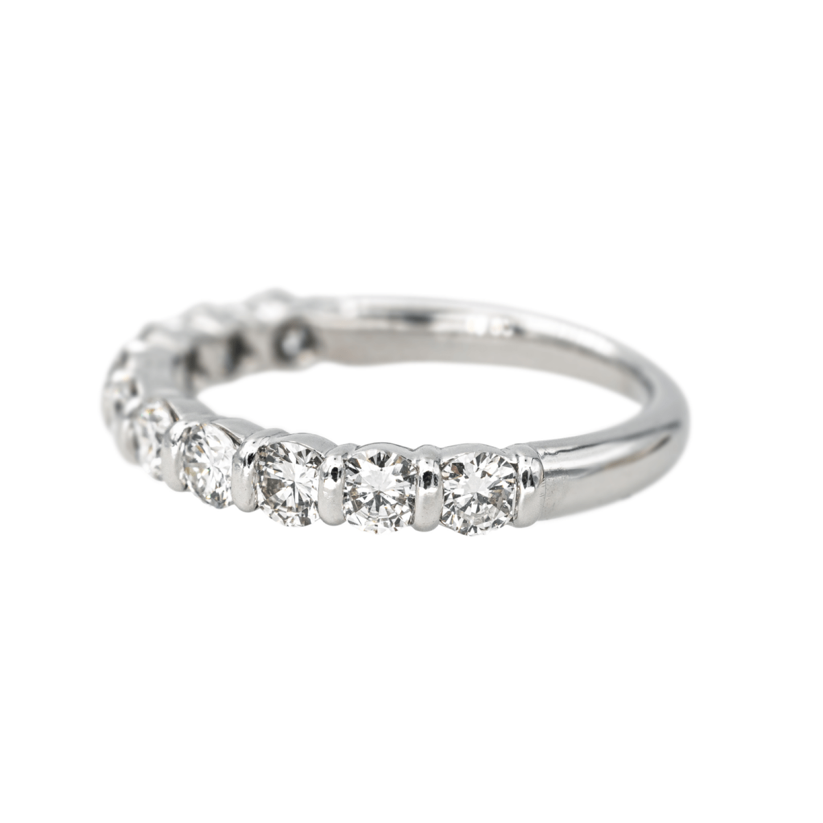 Bague Alliance en or blanc et diamants - Castafiore
