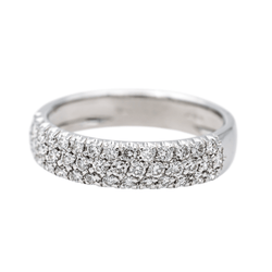 Bague Alliance en or blanc et diamants - Castafiore