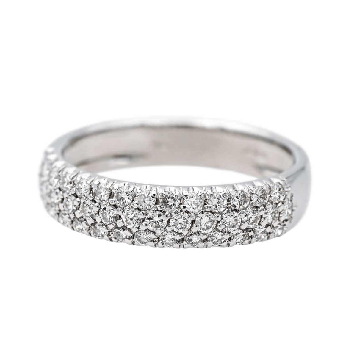 Bague Alliance en or blanc et diamants - Castafiore