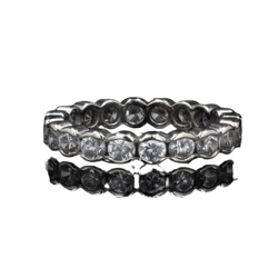 Bague Alliance en or blanc et diamants - Castafiore