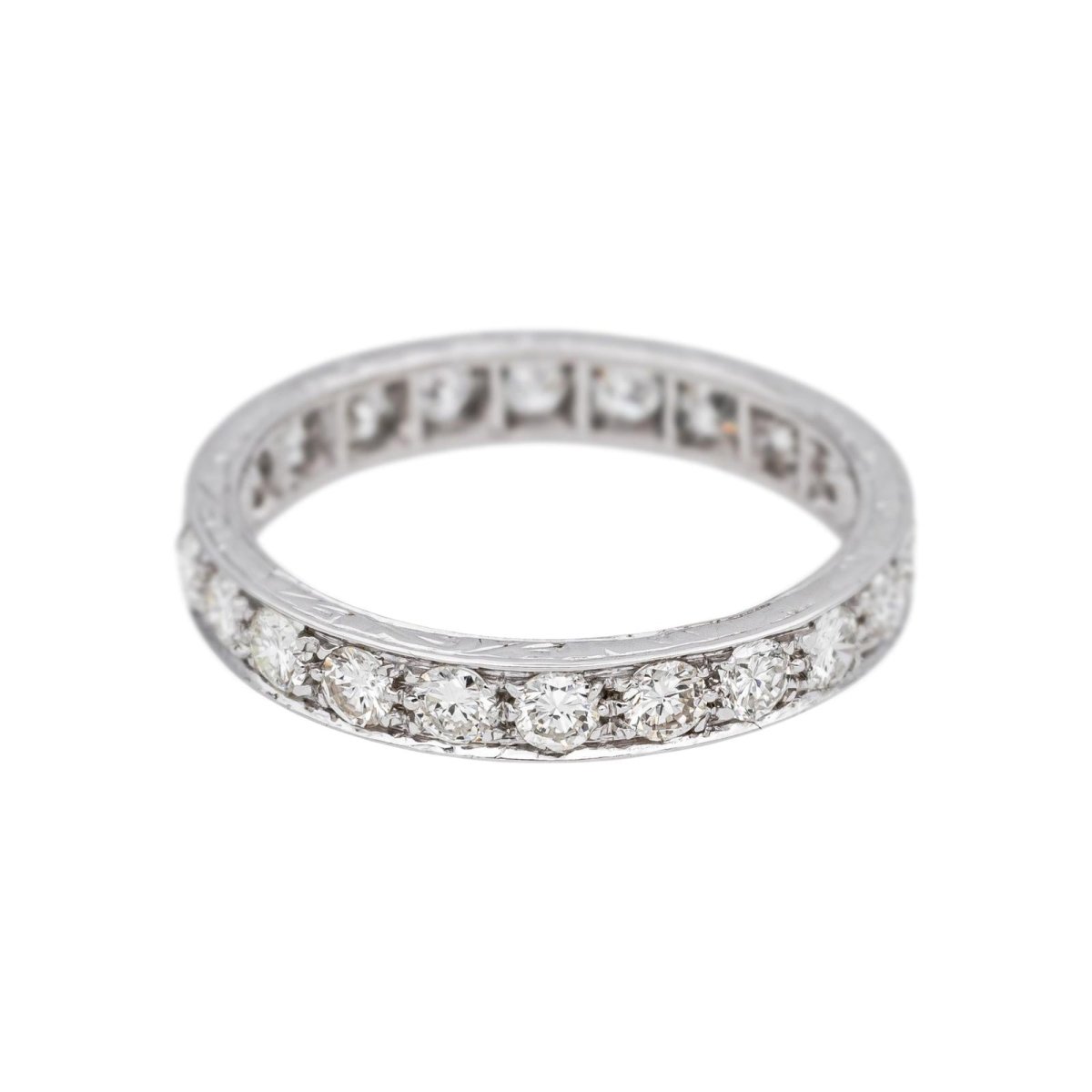 Bague Alliance en or blanc et diamants - Castafiore