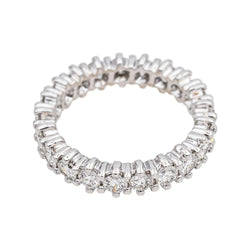 Bague Alliance en or blanc et diamants - Castafiore