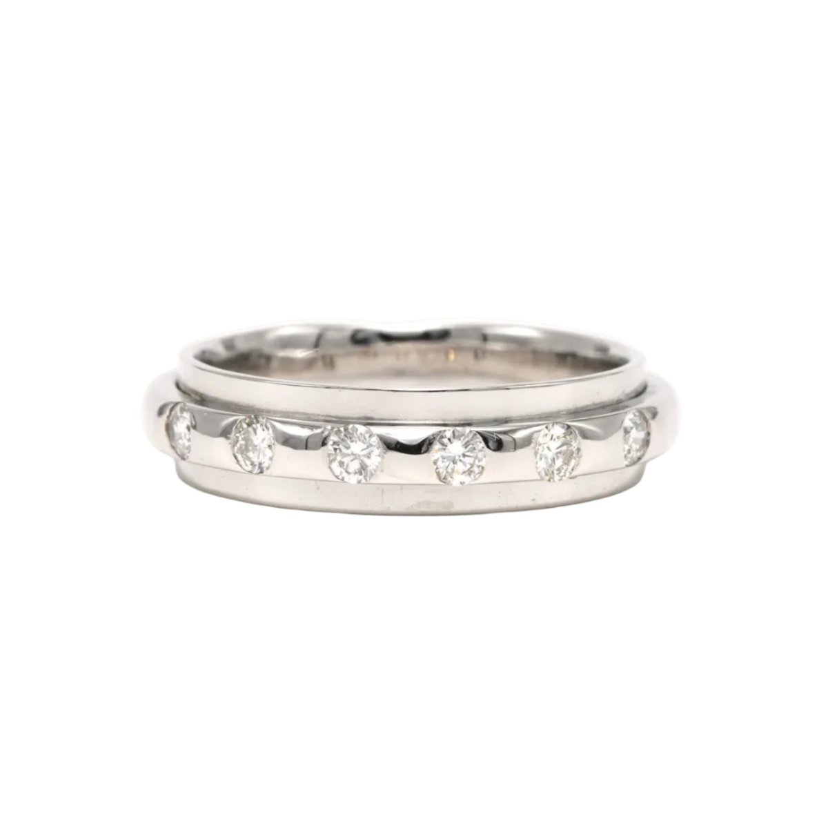 Bague Alliance en or blanc et diamants - Castafiore