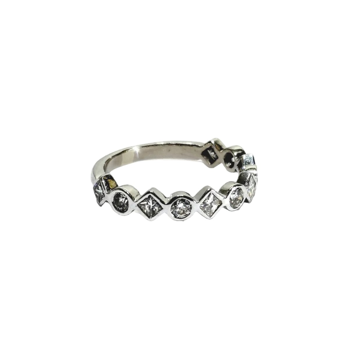 Bague Alliance en or blanc et diamants - Castafiore