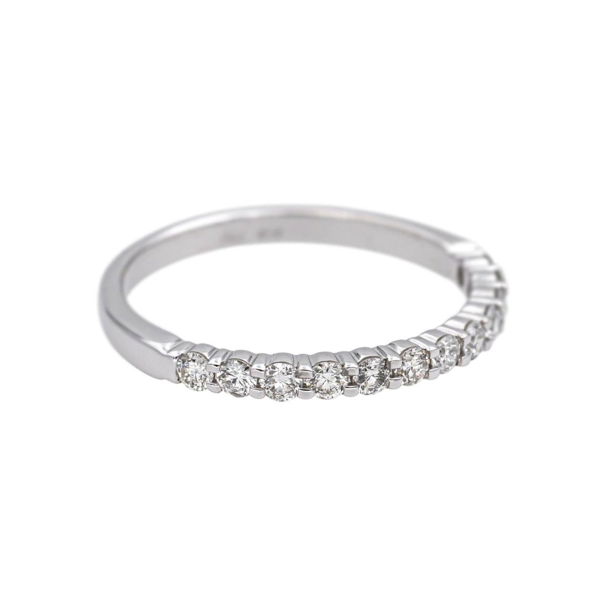 Bague Alliance en or blanc et diamants - Castafiore