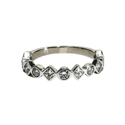Bague Alliance en or blanc et diamants - Castafiore