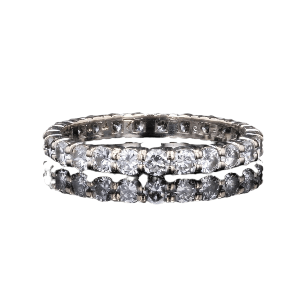 Bague Alliance en or blanc et diamants - Castafiore