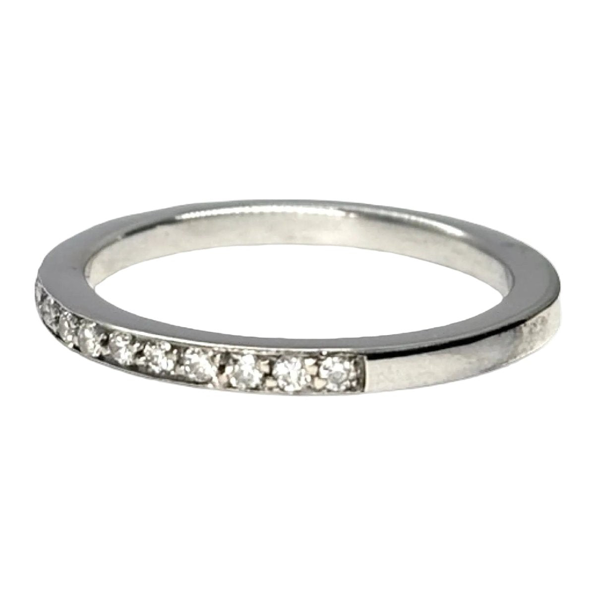 Bague Alliance en or blanc et diamants - Castafiore