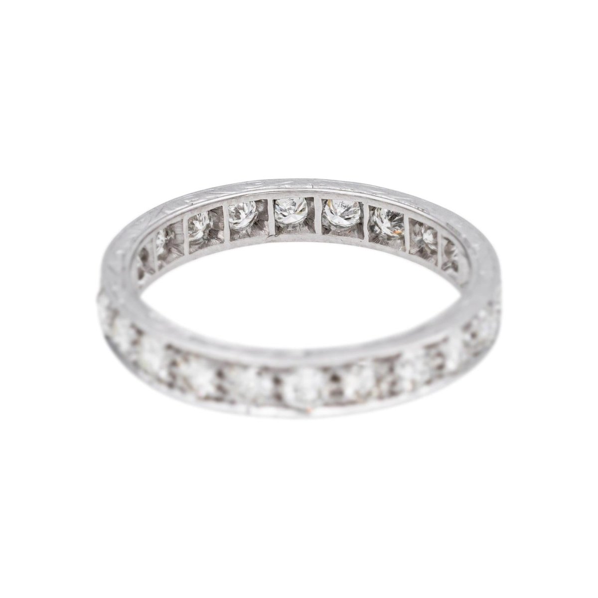 Bague Alliance en or blanc et diamants - Castafiore