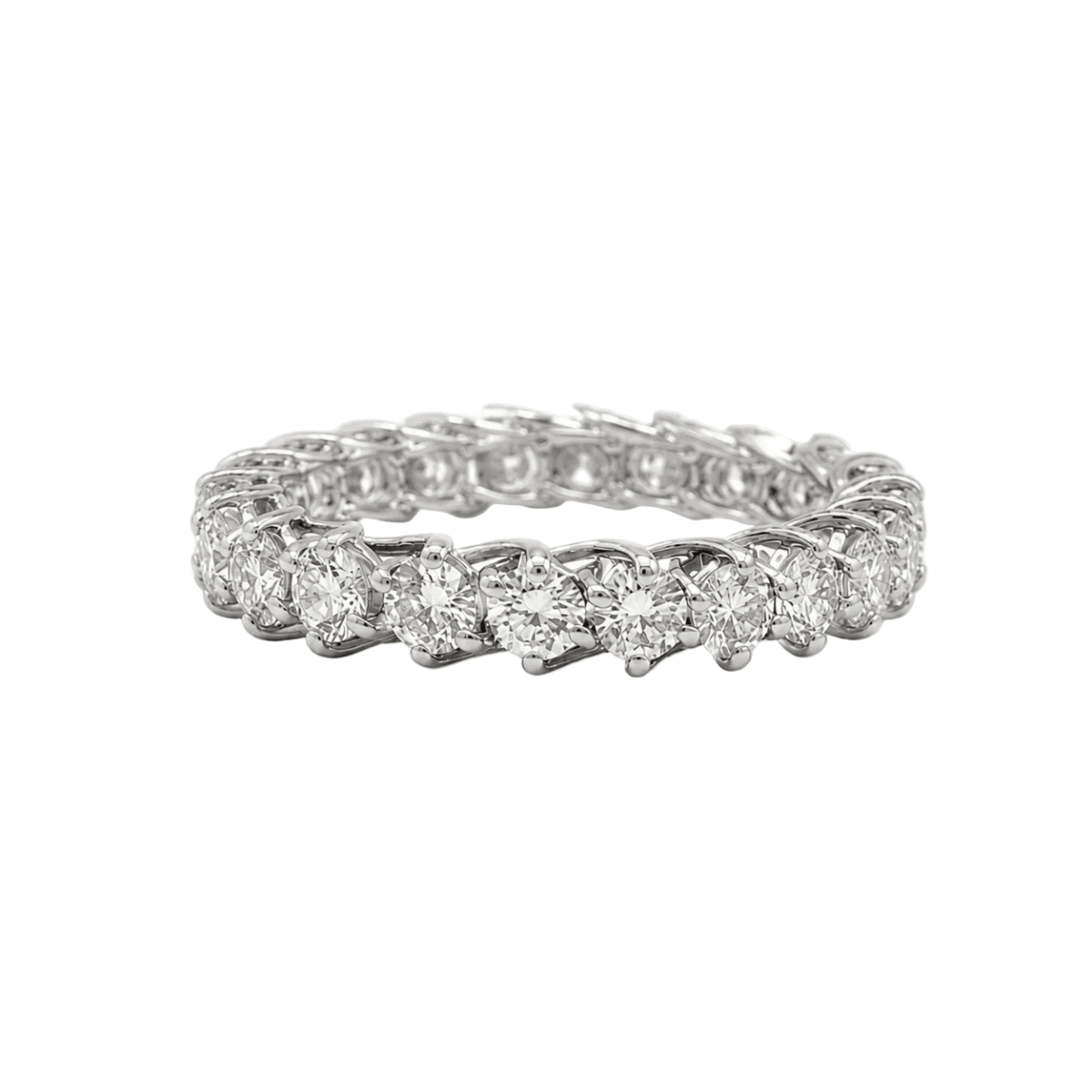 Bague Alliance en or blanc et diamants - Castafiore