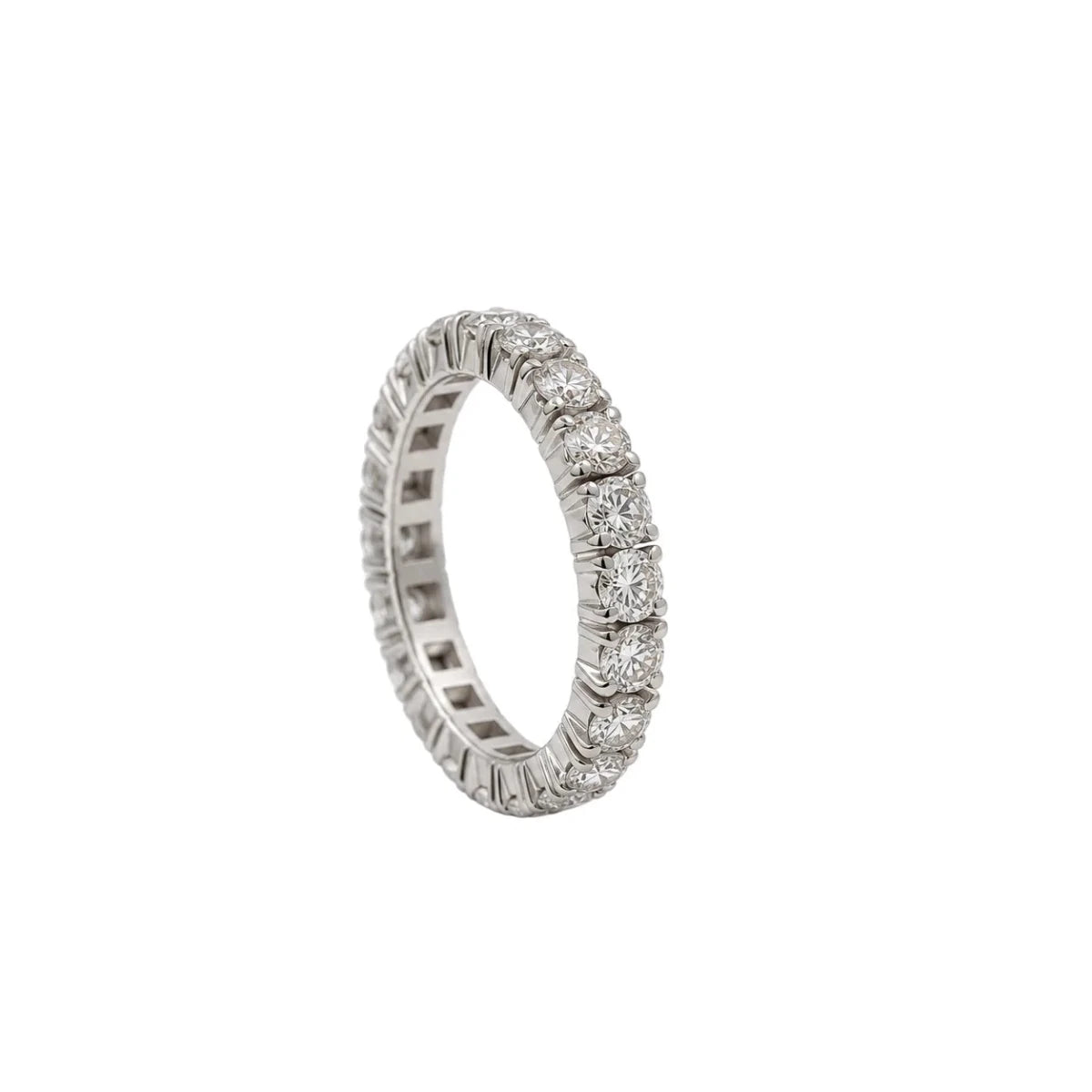 Bague Alliance en or blanc et diamants - Castafiore