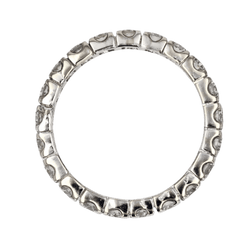 Bague Alliance en or blanc et diamants - Castafiore