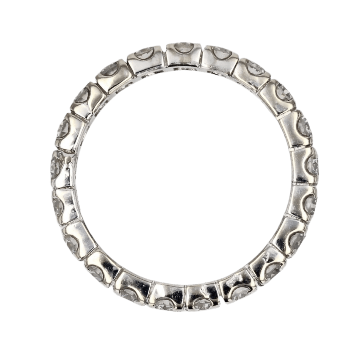 Bague Alliance en or blanc et diamants - Castafiore