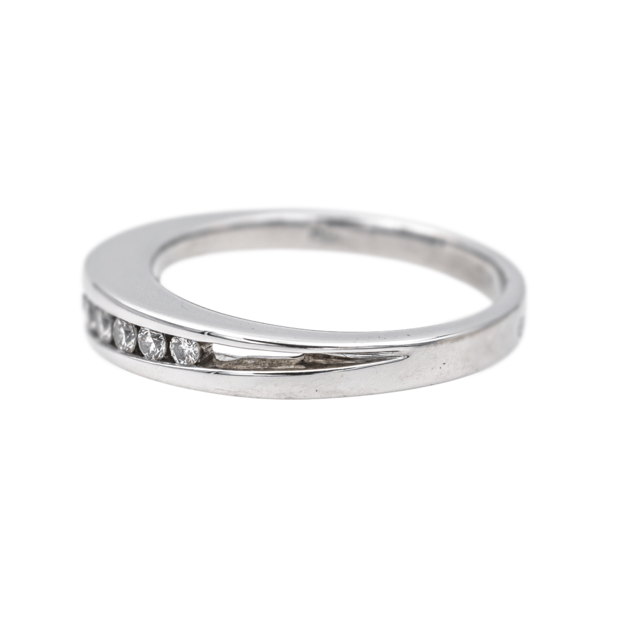 Bague Alliance en or blanc et diamants - Castafiore