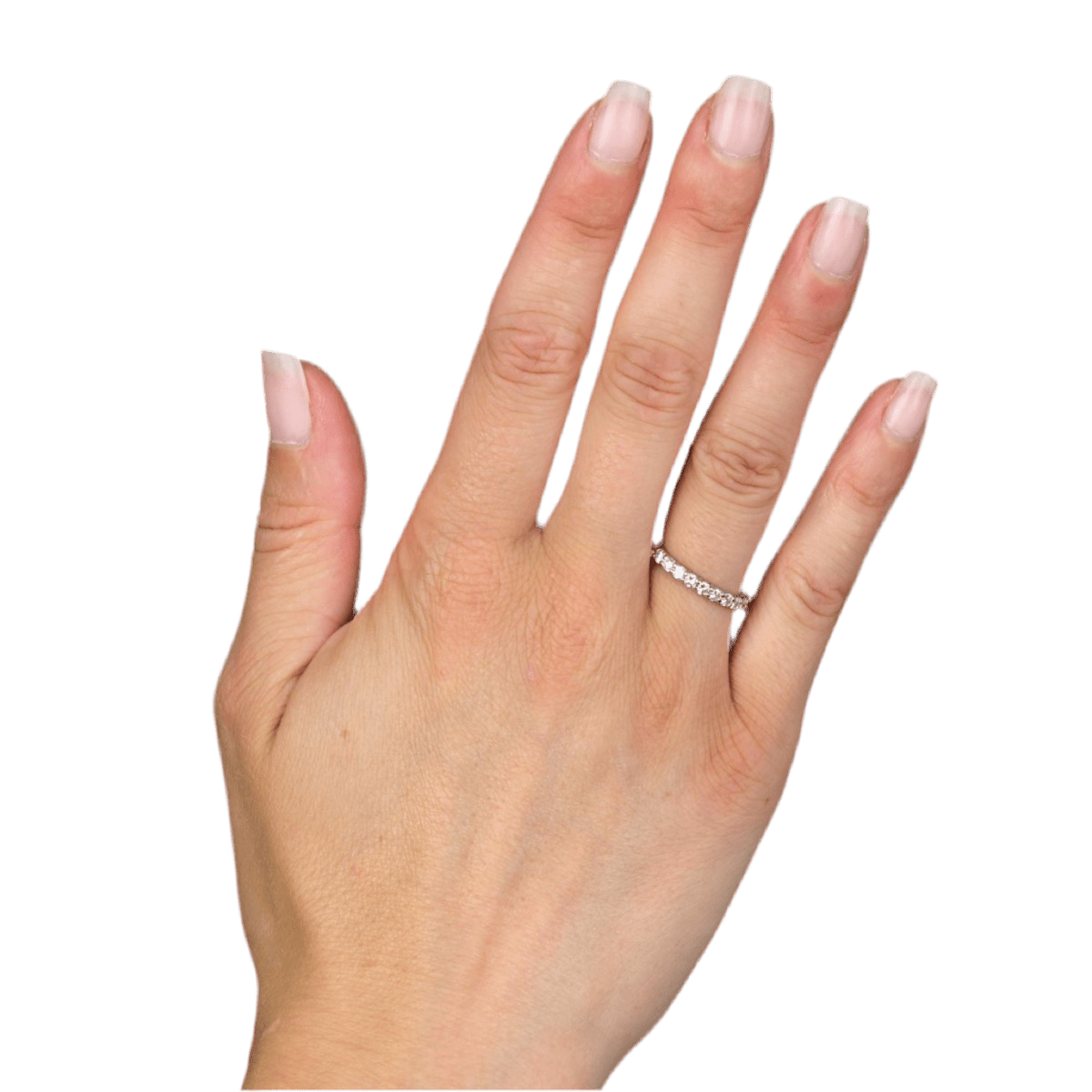 Bague Alliance en or blanc et diamants - Castafiore