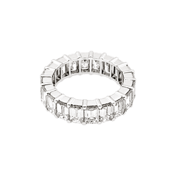 Bague Alliance en or blanc et diamants - Castafiore