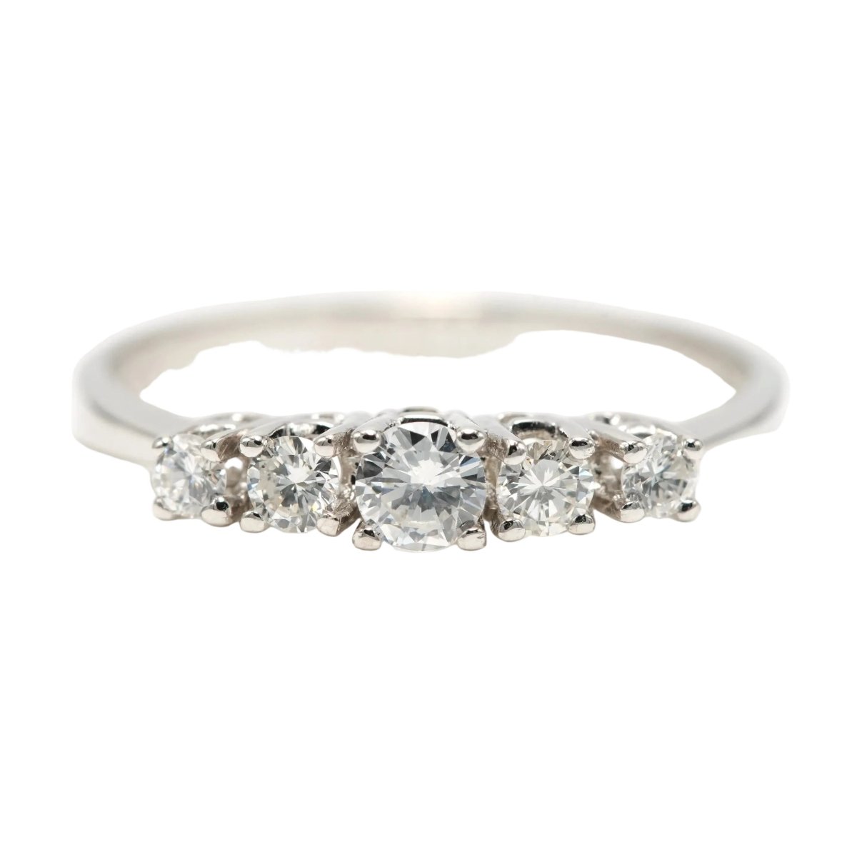 Bague Alliance en or blanc et diamants - Castafiore