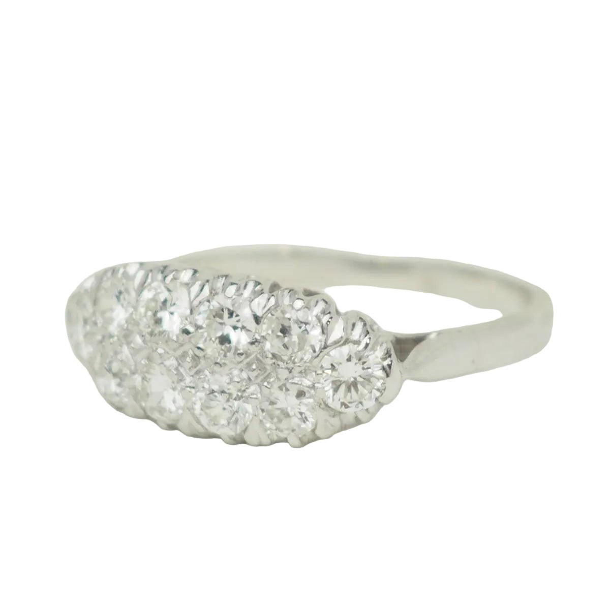 Bague Alliance en or blanc et diamants - Castafiore
