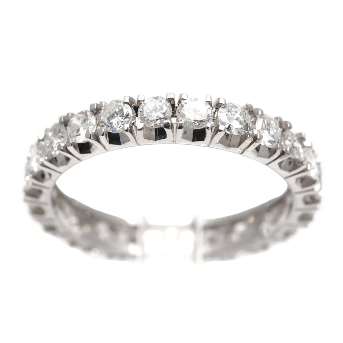 Bague Alliance en or blanc et diamants - Castafiore