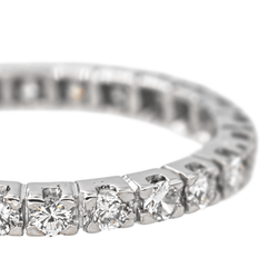 Bague Alliance en or blanc et diamants - Castafiore