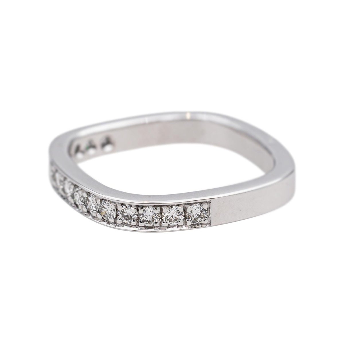 Ring White gold half wedding ring diamond