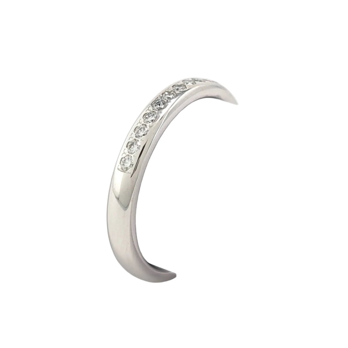 Bague Alliance en or blanc et diamants - Castafiore