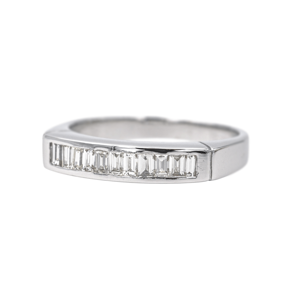 Bague Alliance en or blanc et diamants - Castafiore