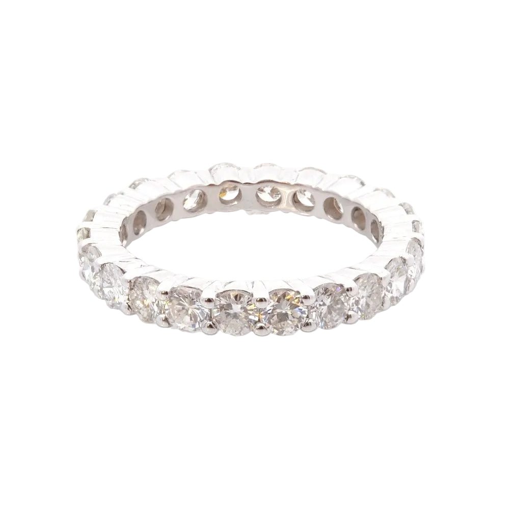 Bague Alliance en or blanc et diamants - Castafiore