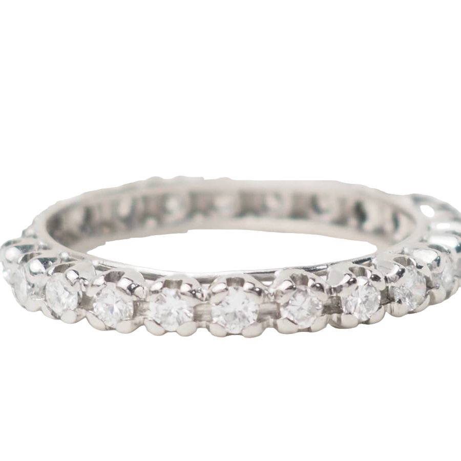 Bague Alliance en or blanc et diamants - Castafiore