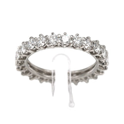 Bague Alliance en or blanc et diamants - Castafiore