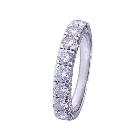 Bague Alliance en or blanc et diamants - Castafiore