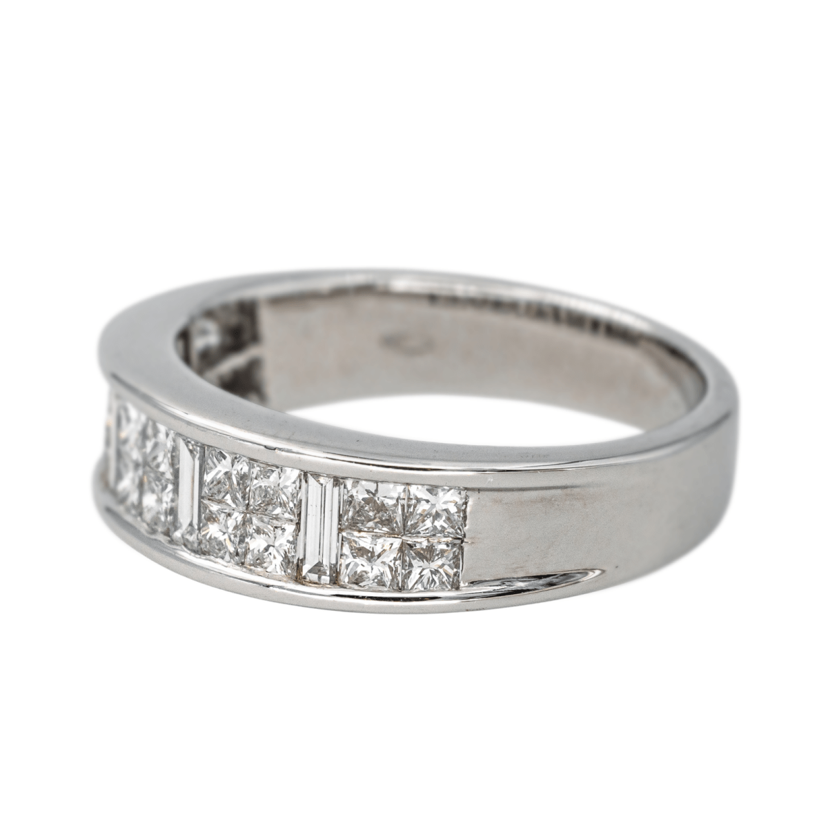 Bague Alliance en or blanc et diamants - Castafiore