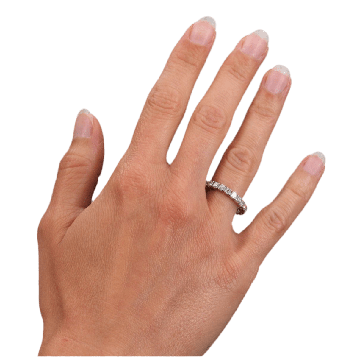 Bague Alliance en or blanc et diamants - Castafiore