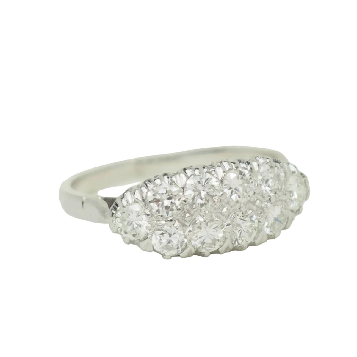 Bague Alliance en or blanc et diamants - Castafiore