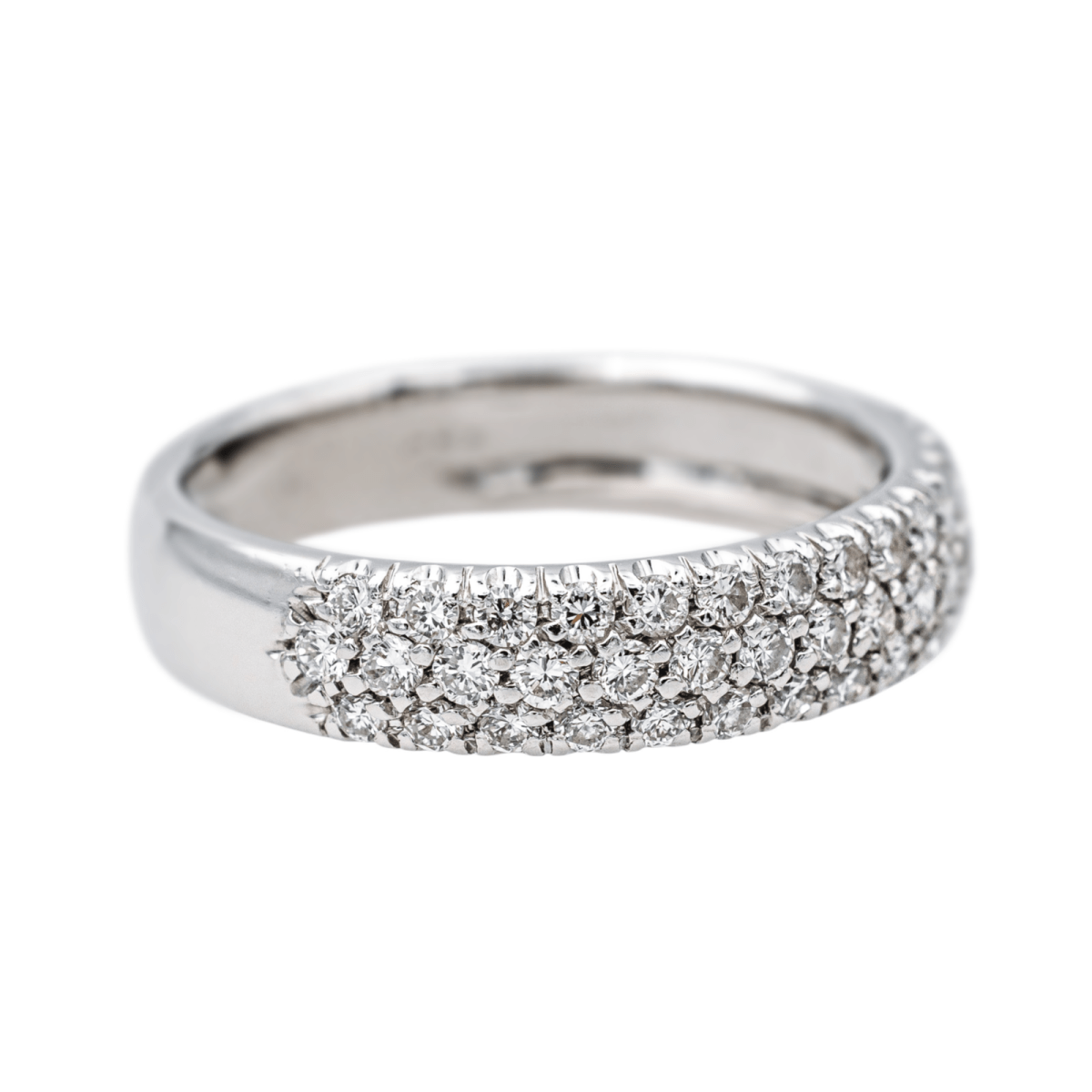 Bague Alliance en or blanc et diamants - Castafiore