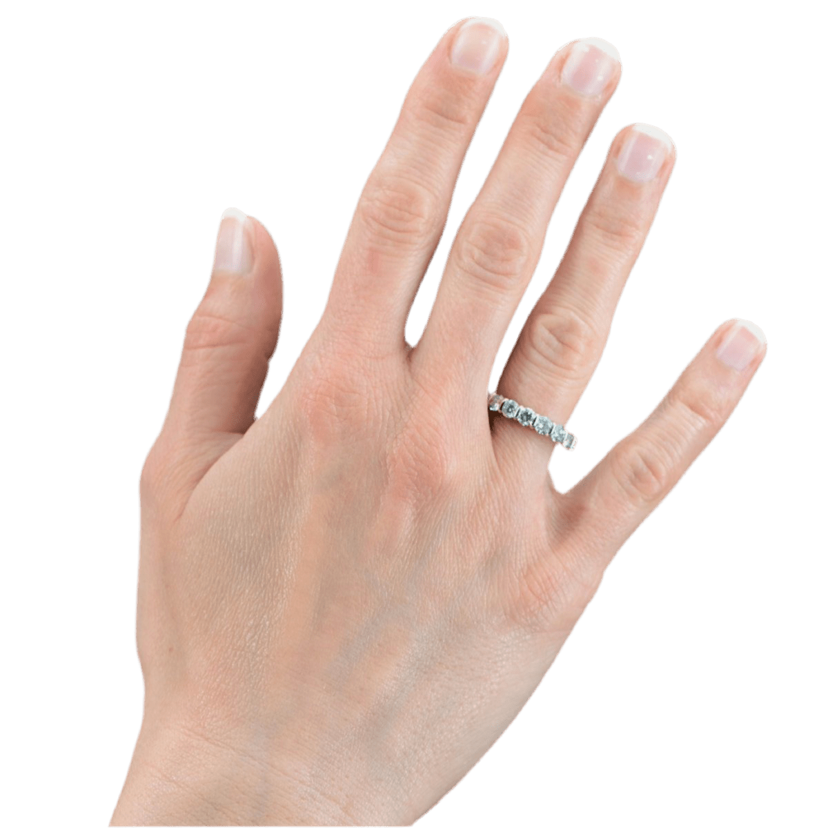 Bague Alliance en or blanc et diamants - Castafiore