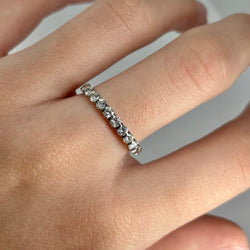 Bague Alliance en or blanc et diamants - Castafiore