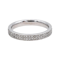Bague Alliance en or blanc et diamants - Castafiore
