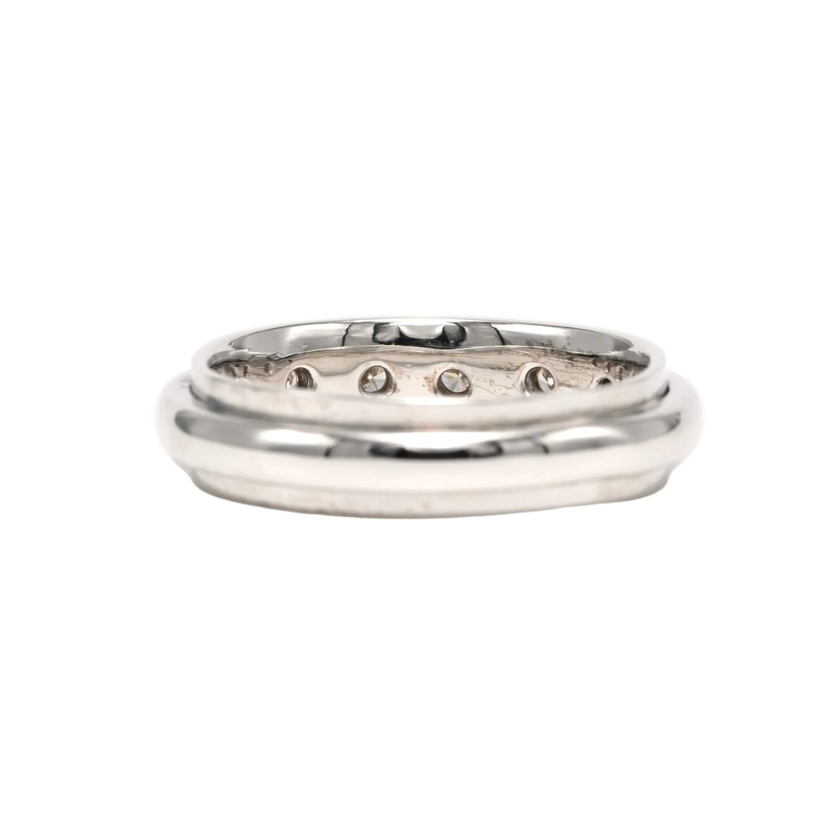 Bague Alliance en or blanc et diamants - Castafiore