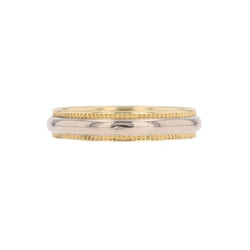 Bague Alliance en or blanc et or jaune - Castafiore