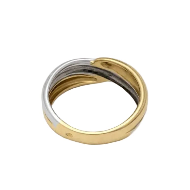 Bague Alliance en or blanc et or jaune - Castafiore