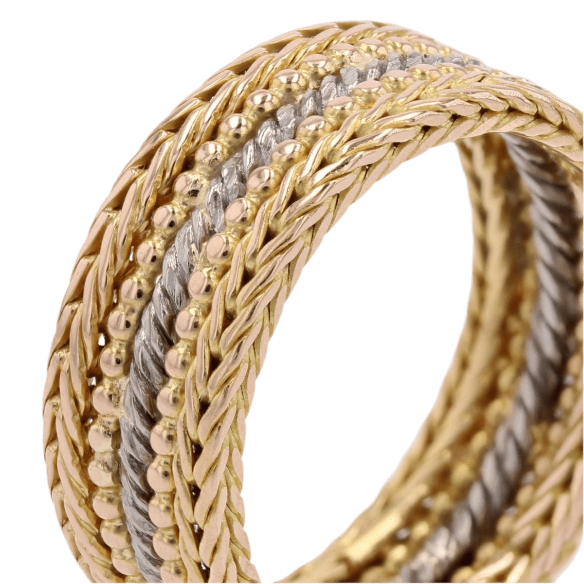 Bague Alliance en or blanc et or rose - Castafiore